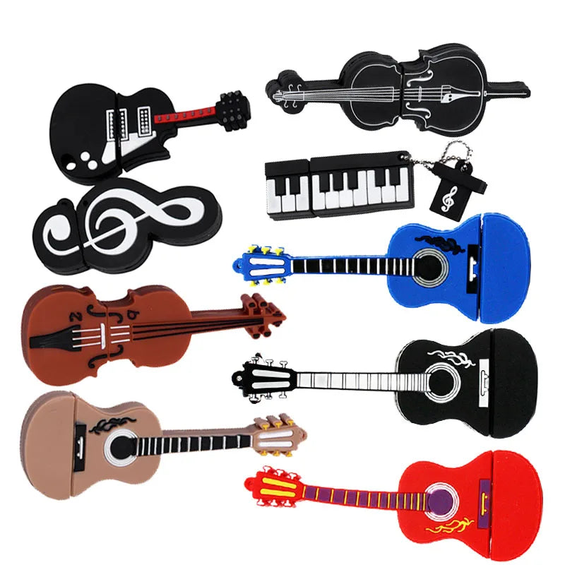 JASTER Music note Pen drive Musical instrument USB 2.0 Flash Drives  64GB 32GB 16GB 8GB Cartoon Memory stick Pendrive U disk 4GB