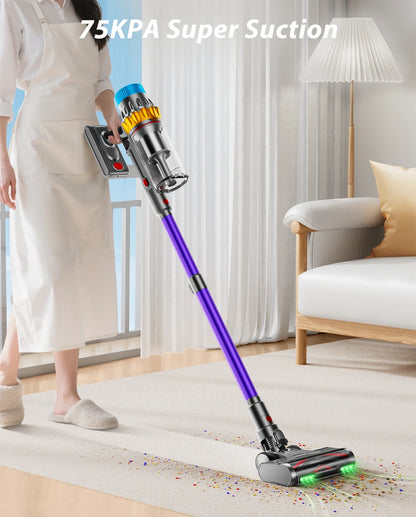 VAKERR X15 Pro 750W Cordless Vacuum Cleaner 75KPA Strong Suction for Pet Hair and Carpet 80Mins Runtime Household Cleaning