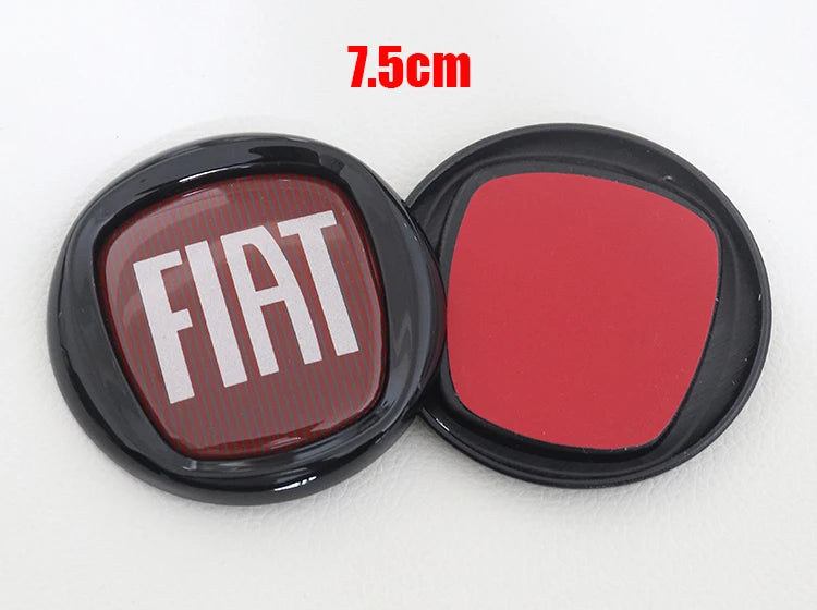 1pcs 3D 9.7cm 8.5cm 7.5cm ABS Car Front Logo Front Grill Rear Bumper Tail Door Trunk Emblem Sticker Styling Accessories For FIAT