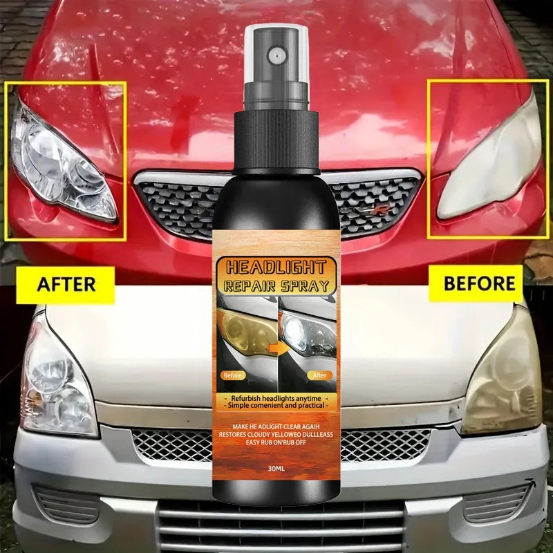 Car Headlight Coating Spray Liquid Car Light Cleaner And Restorer UV Resistant Long Lasting Head Light Coating Spray