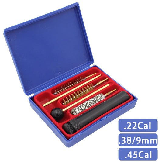 5 vnt./rinkinys ginklo valymo rinkinys pistoletų vamzdžių valymo šepetys/šluostė .22/.223/.357/.38/.45 kalibro 9 mm 5.56 mm universalus ginklo valymo rinkinys