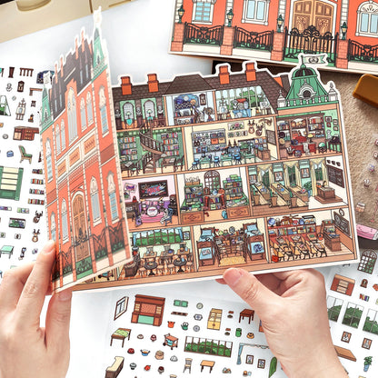 Kawaii College of Fine Arts 3D Candy Apartment Landscape Sticker  DIY Pocket Cabin Scene festival gift