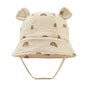 Baby Cotton Sun Hat New Children Outdoor Rabbit Ear Beach Caps Boy Girl Print Panama Hat Unisex Beach Bucket Hat For 3-12 Months