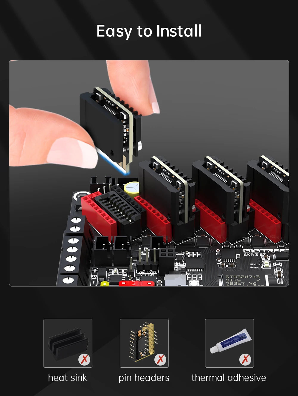 BIGTREETECH BTT SKR 3 EZ 32Bit Motherboard EZ5160 Pro TMC2208 Upgrade SKR2 Control Board For Raspberry Pi Ender3 Ender5 Printer