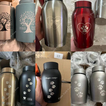 2025 Stainless Steel Dog Ashes Urn Dog Cat Bird Mouse Cremation Ashes Urn Pet Souvenir Jar Sealed Funeral for Dogs Supplies