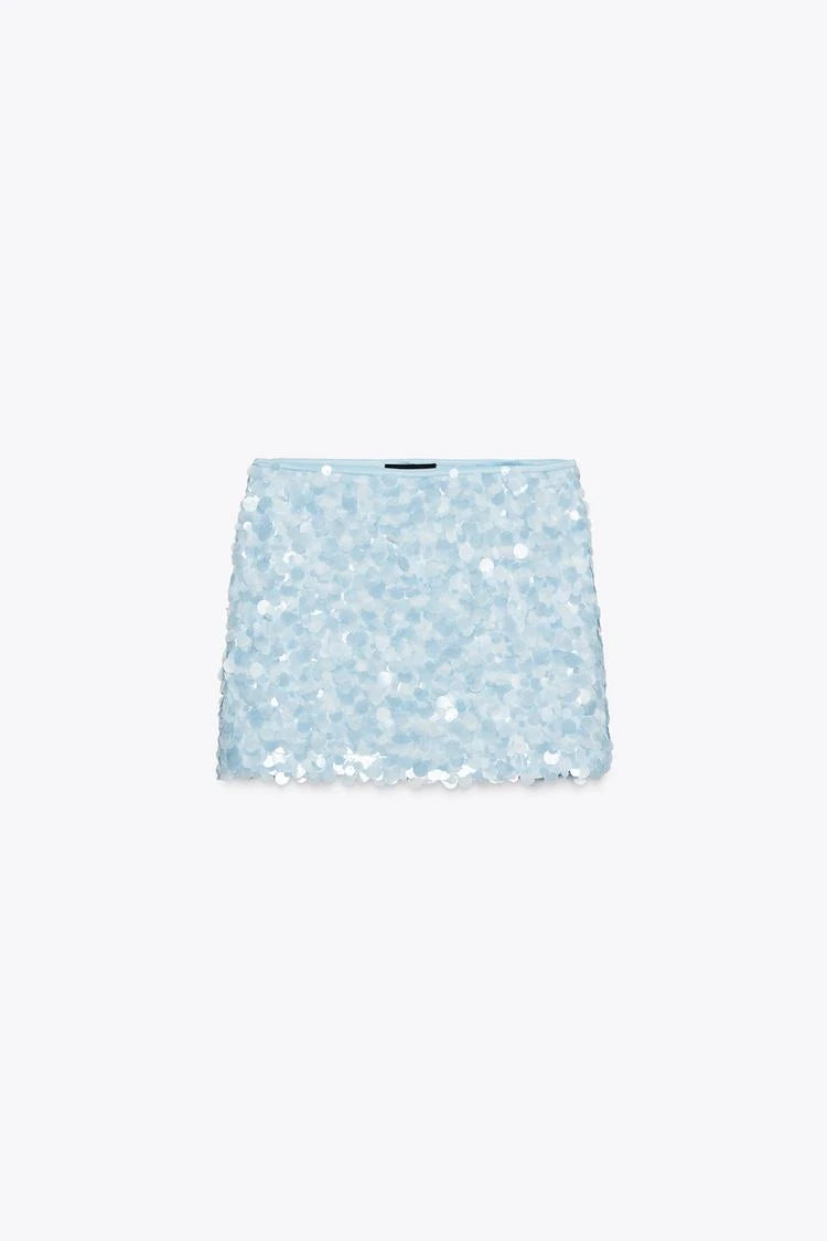 Summer New Women's Design  ort  Skirt with Inner  Bead Decoration Casual Sle Polyester Fiber Knitted A-Line...