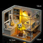 Doll House Kit 3D Wooden Mini DollHouse Assembly Building with Furniture Kit Toy For Birthday Gift 3D Puzzle Handmade Home Decor