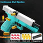 Mechanical G17 Soft Bullet Toy Gun Shell Throwing Continuous Firing Launcher Model Outdoor Sports Shooting Games for Children