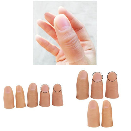 5pcs Finger Magic Tricks Fake Soft Thumb Tip Close Up Stage Show Prop Prank Toy Fake Finger Silicone Finger Prosthetic