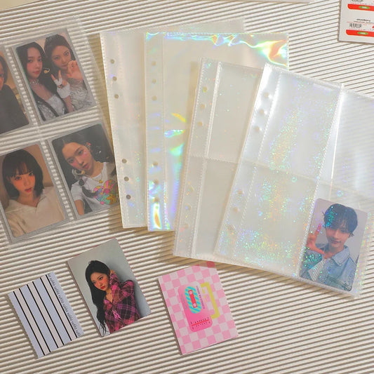 10pcs A5 Kpop Loose-leaf Collect Book Photo Cards Album Inlay Idol Card Collect Book Inner Page Stationery Birthday Gift포토카드 바인더