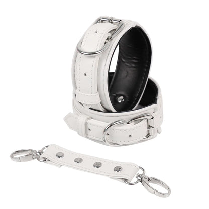Professional BDSM Red Leather Harness Set Collar Handcuffs Restraint Kit for Women Slave Role Play Fetish Gear Adult Game Toy