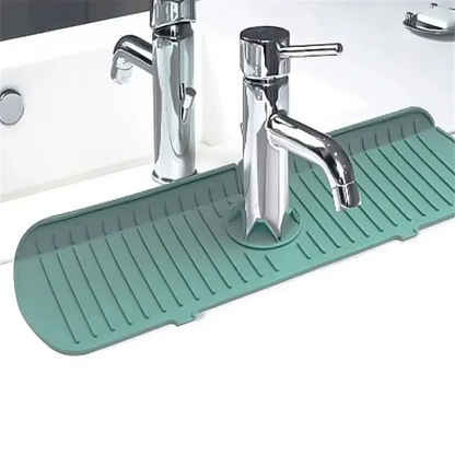 Silicone Tap Mat,Sink Splash Guard,Kitchen Tap Silicone Drain Mat, Silicone Tap Handle Drip Catcher Tray, Tap Mat for Kitchen