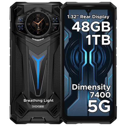 Phone robust DOOGEE S200 Ultra 5G AI 6,72 "Dimensity 7400 48 Go RAM (12 36) 1 To ROM battery 11000 mAh Android 15 NFC Smar