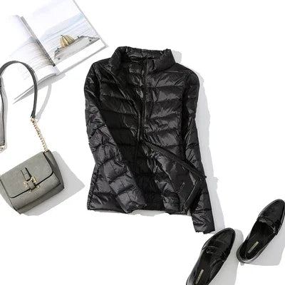 Ultra Light Down Jacket 2025 New Parkas basic Winter jackets Female Women velvet hooded Coats autumn Down Jacket Womens Outwear