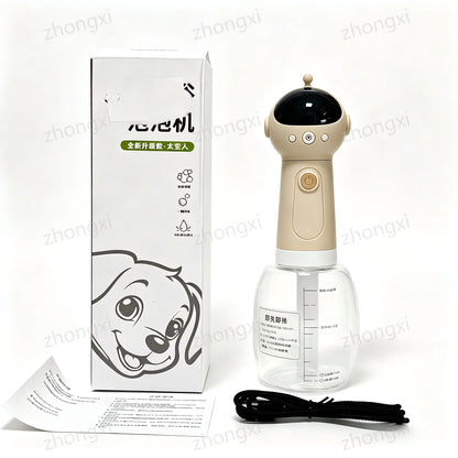 Pet Automatic Foam Dispenser 1:6 Dilution Scale Cat Dog Bath Bubble Maker One Touch Foaming Machine Pet Grooming Bath Supplies
