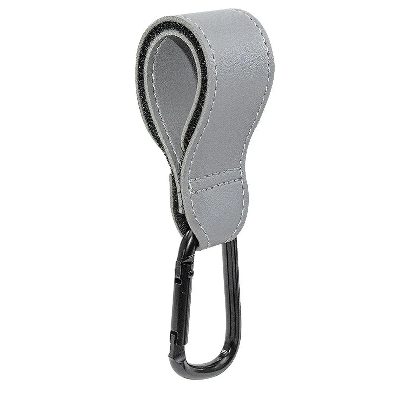 1/2pcs PU Leather Baby Bag Stroller Hook Pram Cart Organizer 360 Degree Rotatable Hook High-quality Crochet Stroller Accessories