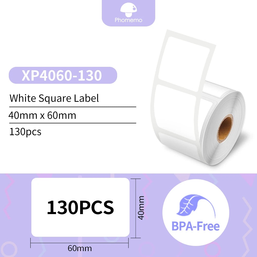 Phomemo Self-Adhesive Labels Paper for Phomemo M110/M200 Self-adhesive Label Printer Waterproof Tag Jewelry Tag Thermal Sticker