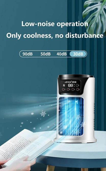 Multifunctional Portable Air Cooler Cold Air-cooled Fan Small Humidification Air Conditioner Natural Fan for Home Office Desktop