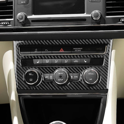 Real Soft Carbon Fiber Sticker For Seat Leon MK3 2013 2014 2015 2016 2017 2018 2019 2020 LHD RHD Car Central AC Button Interior