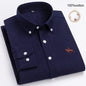 Large Size Full Men's Shirts 100% Pure Cotton Oxford Business Casual Shirt Soft Slim Fit Formal Plain Shirt Long Sleeve Clothes