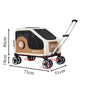 Pet Travel Luggage Cart with Folding Handlebar - Durable Oxford Fabric, Large Capacity, Breathable Mesh, Quiet Wheels