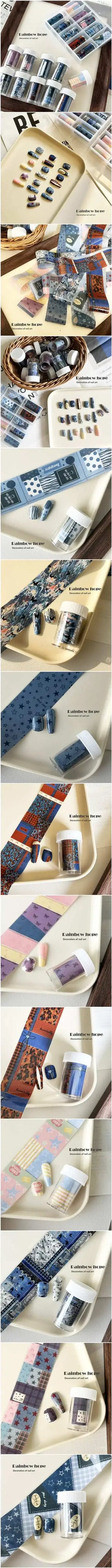 10Rolls Lacce Flower  Nail Foils Transfer Paper  Nail Art Stickers  Manicure Set Decal  Nails Decoration