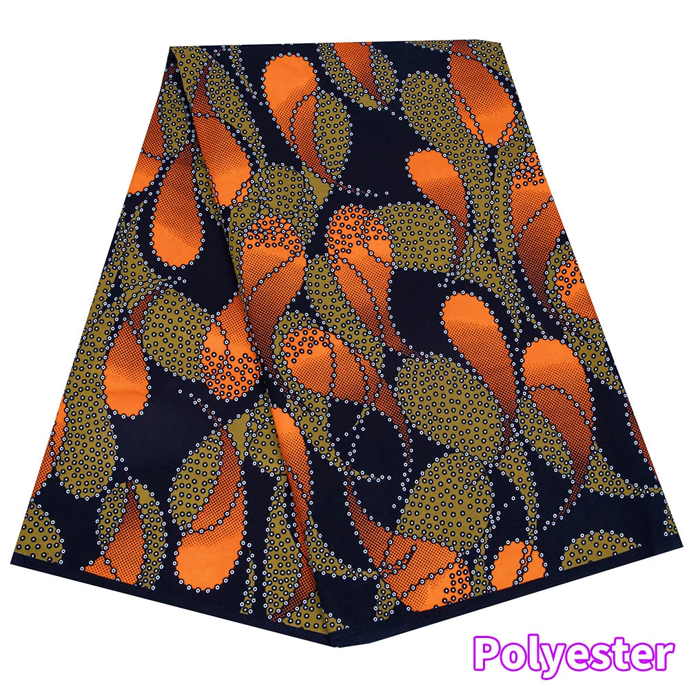 Veritablewax Africa Ankara Prints Batik Wax Fabric DIY Textile Nigeria African Polyester Fabric Dress Sewing Tissu Craft 6 yards