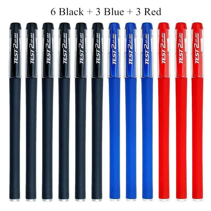 3 Gel Pens + 50 Refills Set 0.38mm Black Blue Red Ink Bulk Pens Thin Tip Journal Writing School Supplies Stationery Wholesale