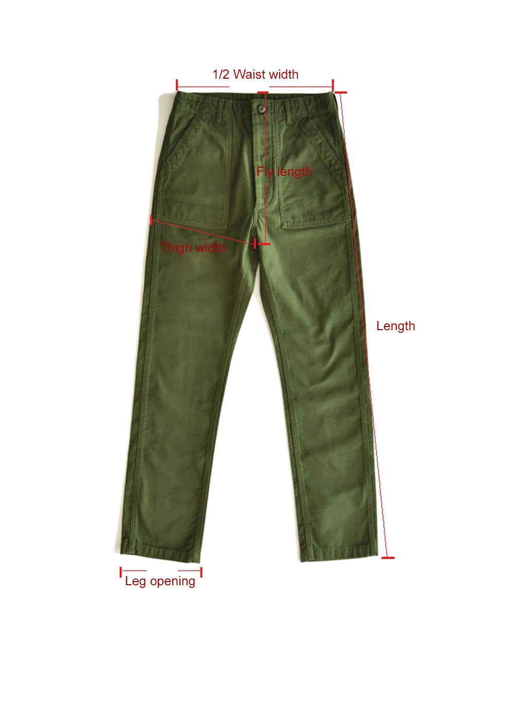 SauceZhan OG107 Utility Fatigue Pants Military PANTS Classic Cargo  Olive  Men's Baker Pants Satin Cotton Straight Fit