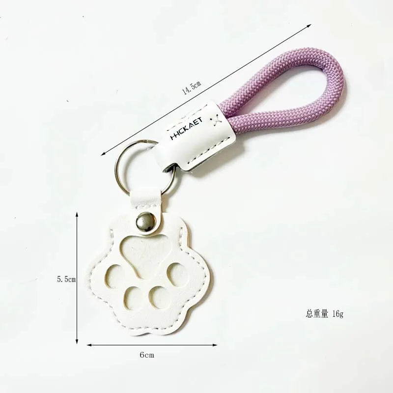 S9 Dual Pack Pet Hair Storage Keychains, Cute Paw Shape Leather Keyring, Furry Friend Memory Fur Keepsake for Pet Owners
