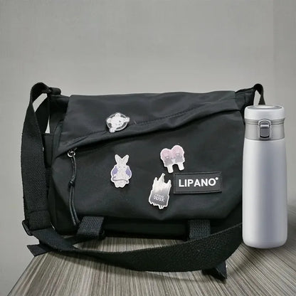 Men's Nylon Crossbody Bag Large Capacity Casual Messenger Bag Student School Bag Travel Business Shoulder Bag
