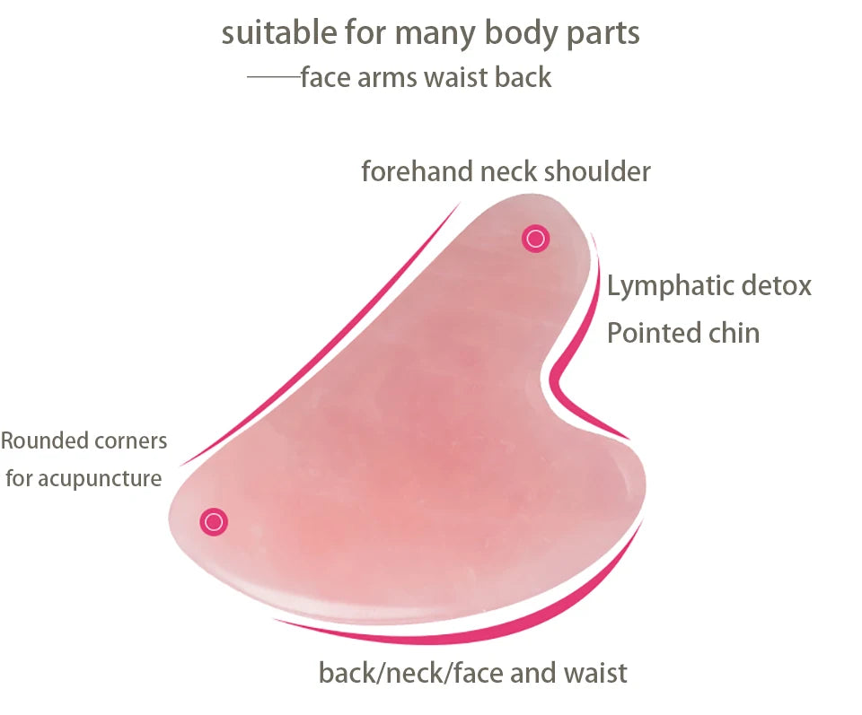 Natural Stone GuaSha Jade Facial Beauty Scraping Massage Tools Firm Skin Care Face Gua Sha SPA Physical Therapy Gue Che Roller