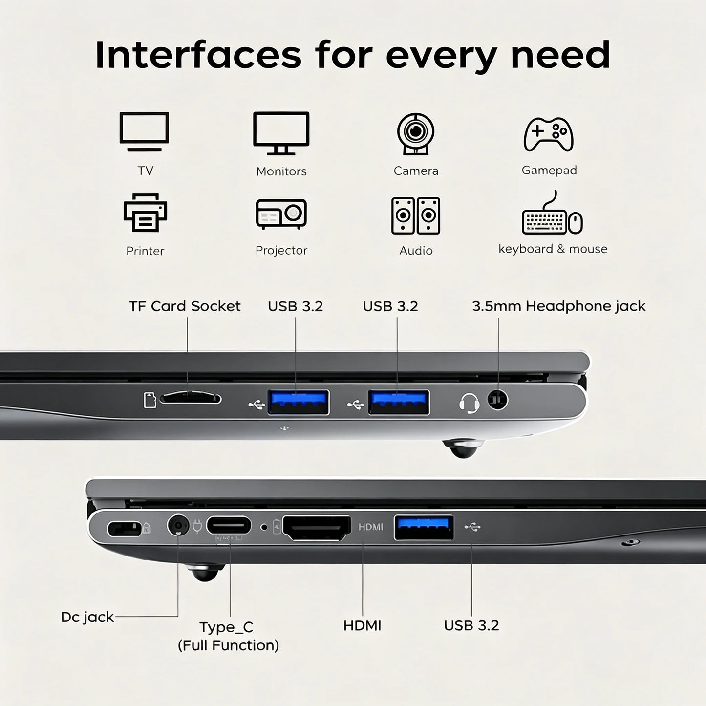 ACEMAGIC LX15PRO Laptop 15.6inch FHD Laptop AMD Ryzen 5 7430U 16GB RAM 512GB SSD Windows 11 Pro Notebook 180° Flip Computer Wifi6 BT5.2
