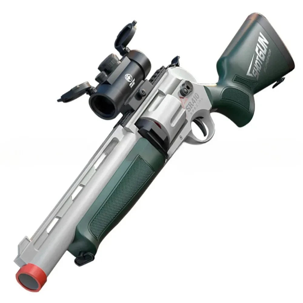 Revolver Toy Guns Shell Throwing Soft Bullet Launcher Outdoor CS Shotgun Shooting Game Model Toy for Children Kids Christmas
