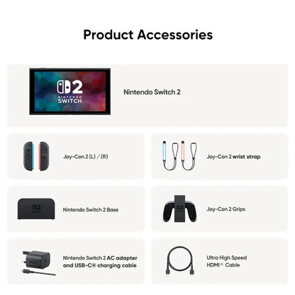 Nintendo Switch 2 Portable Game Console, 7.9 Inch Screen, 120Hz, with Joy-Con 2, Hdr, Magnetic Tv Mode, Laptop Pc