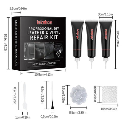 60ml Car Care Kit Liquid Leather Skin Refurbish Repair Tool Auto Seat Sofa Coats Holes Scratch Cracks Restoration Black