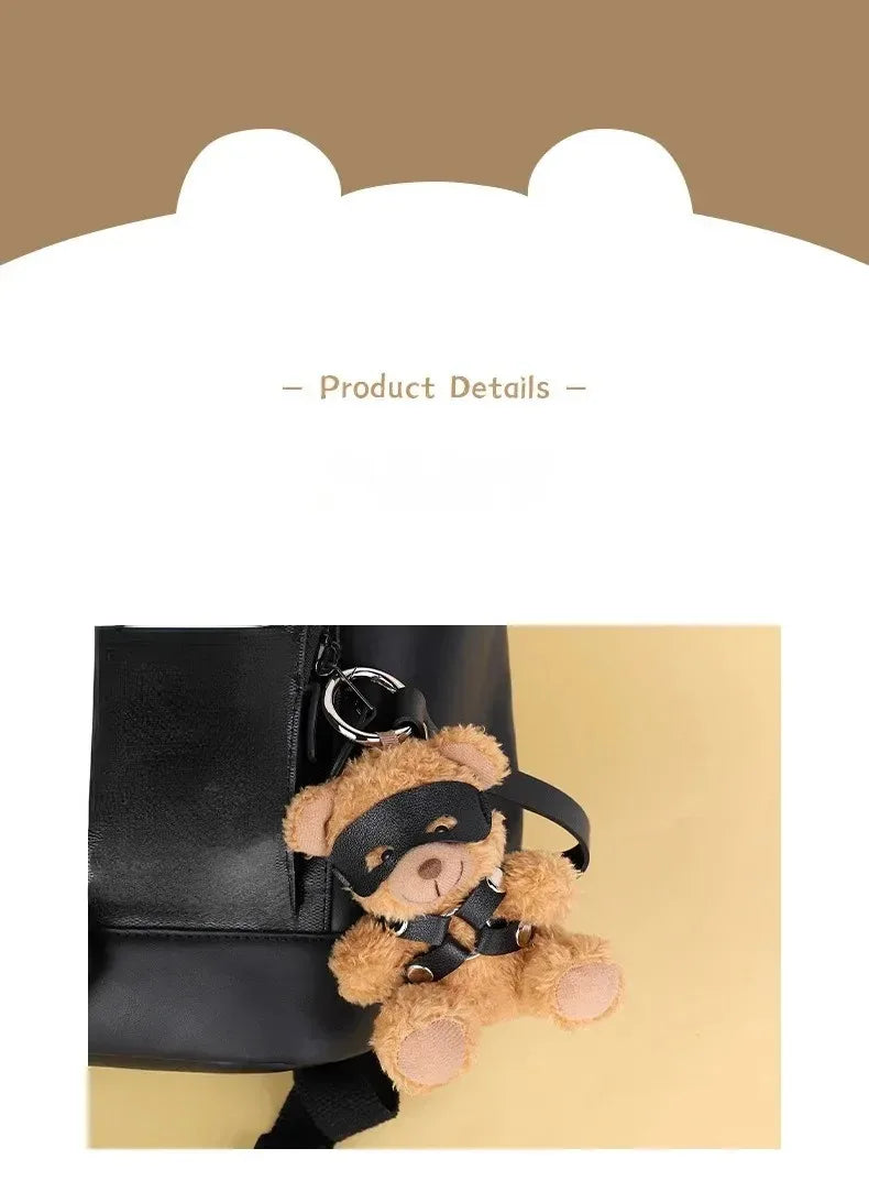 RTET Valentines Gifts for Her or Him BDSM Lover Bear for Submissive Dominant Gift Kinky Fetish Plush Bear Bondage Gifts