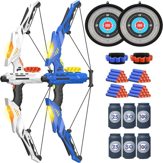 Softbow Archery Set Sports Wristband Target Equipment for Shooting Toy for Summer Outdoor Play Birthday Holiday Gift