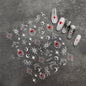 1pcs 3D Bronzing Gold Love Heart Nail Art Stickers Y2K Holographic Stars Sun Starlight DIY Nail Decals Heart Manicure Decoration