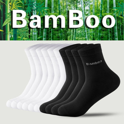 5 Pair5High Quality Man Bamboo Socks Sweat Absorbing Deodorizing Men's Business Casual Dress Socks Men Black Long Socks Gift Sox
