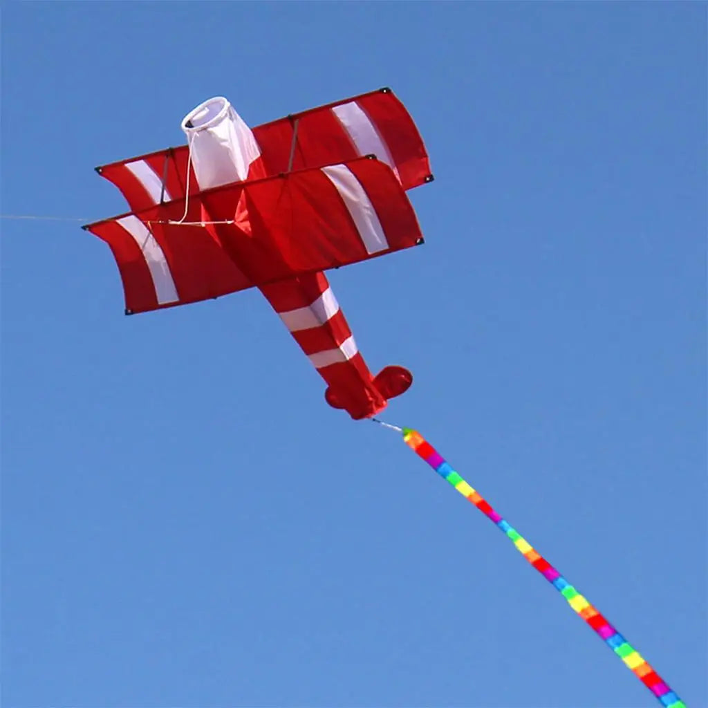 3D Airplane Kites Outdoor Games Activities with Line Board & Line Long Tail Easy to Fly Park Plane Kite for Kids Adults