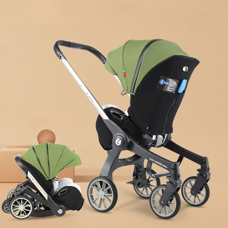 New baby stroller 4in1 Multifunctional newborn baby carriage 3in1 stroller Foldable Basket type seat