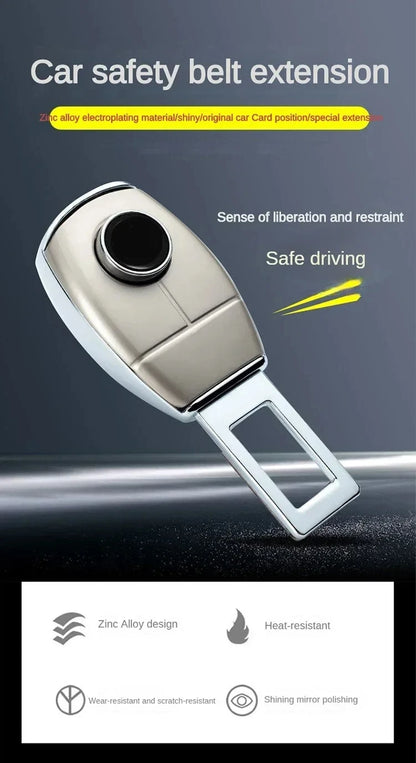 1/2/4 Pieces Car Seat Belt Clip Extender Alloy Seatbelt Lock Buckle Plug Auto Fastener Converter Clip Safety Belt Decoration