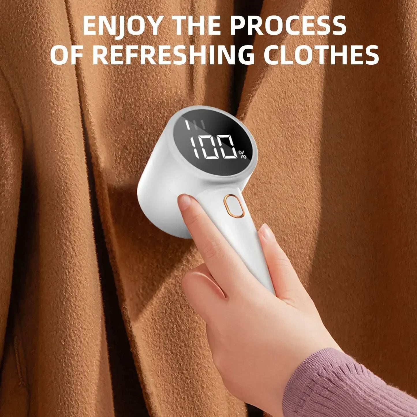 New Household Electric Lint Remover 3 Gears Adjustable Wireless LED Digital Display Hairball Trimmer Portable Sweater Epilator