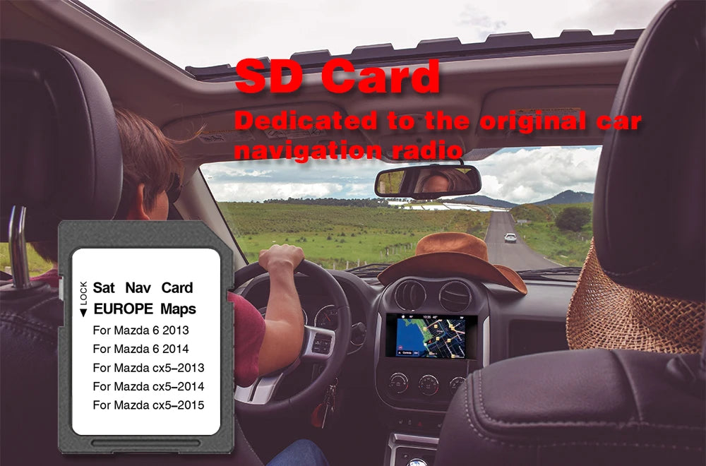 Use for Mazda CX-5 2013 2014 2015 SD Map Cards Europe UK Sat Navi 2025 Navigation 8GB Fast Delivey GPS Card Accessories