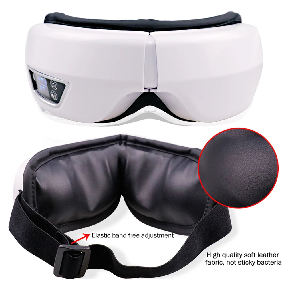 6D Smart Vibration Eye Massager Airbag Compress Eye Care Instrument Bluetooth Music Eye Massage Sleepping Mask Eye Relax Fatigue