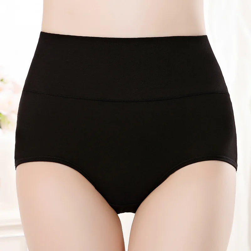 4Pcs Cotton Panties Women High Waist Underwear Body Slim Abdominal Shapers Plus Size Panties Briefs Girls Sexy Lingeries Female