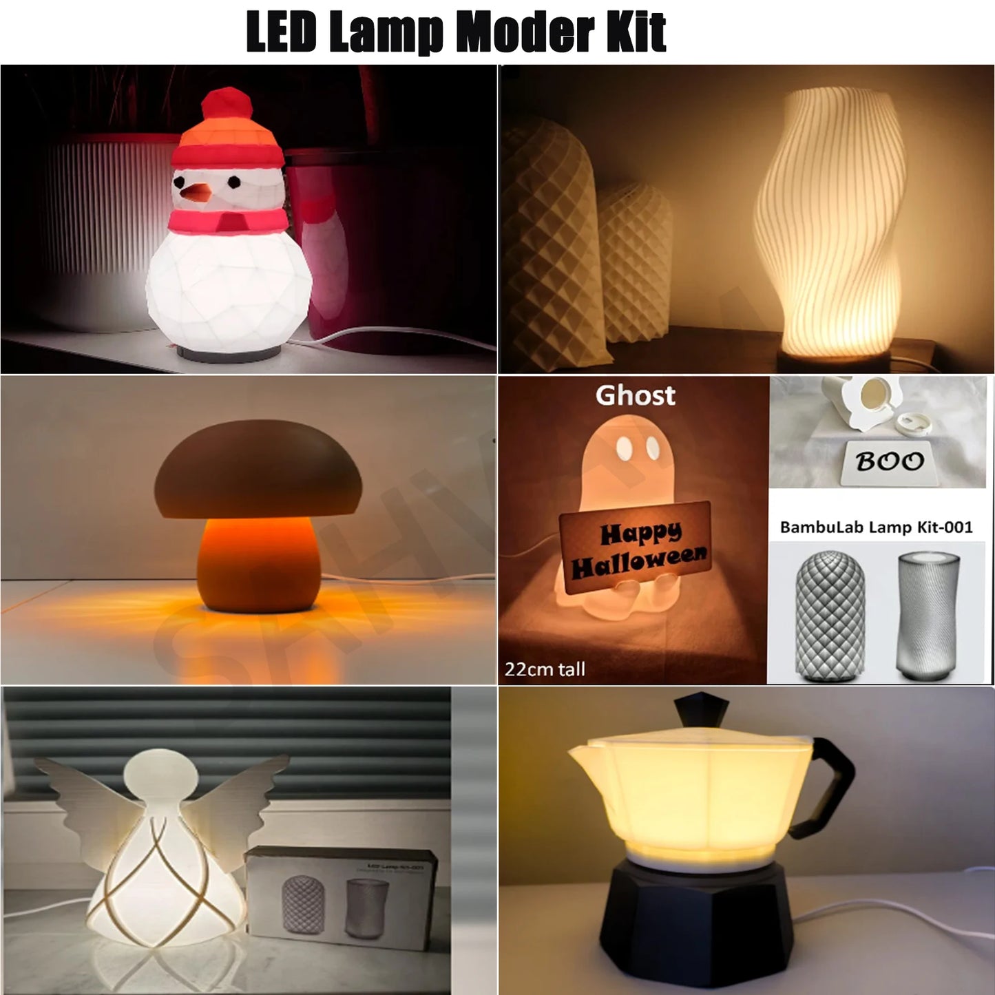 For Bambu Lab 3D Printing DIY Creative Model Computer Wireless Mouse Aviation Model Engine LED Light Kit 001 3D Printer Par