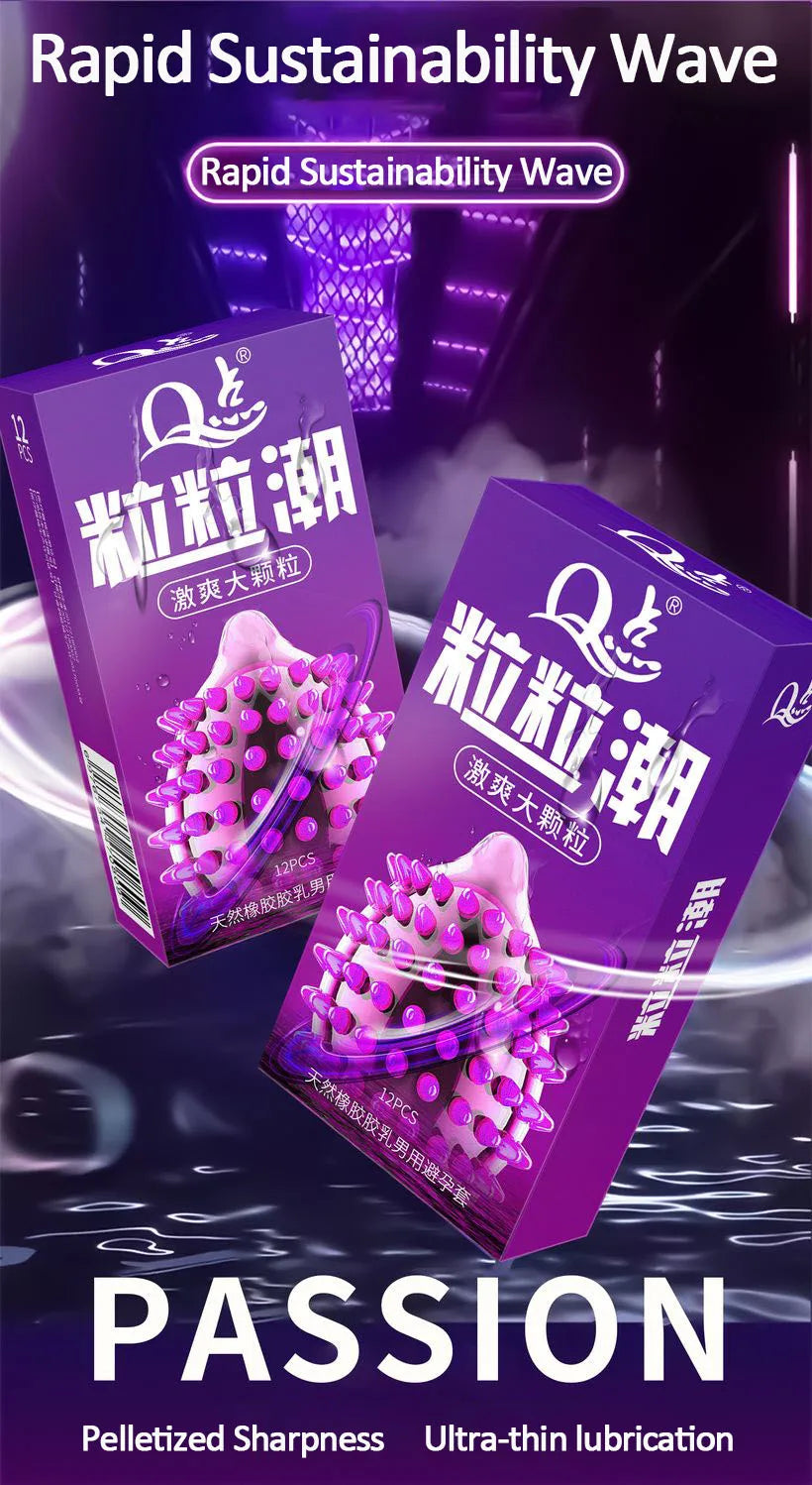 12pcs Condom Vaginal Massage Sex Toy for Adult Men G-spot Dotted Safety Penis Sleeves Stimulation Sex Product Sexual Goods