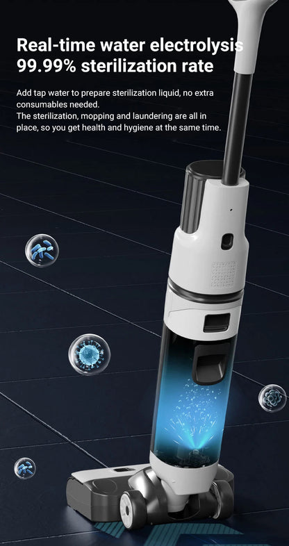 DIVEDEER 15000Pa Wireless Wet Dry Vacuum Cleaner Smart Cordless Mop Floor Cleaner Self-Cleaning Auto Suction Floor Washer
